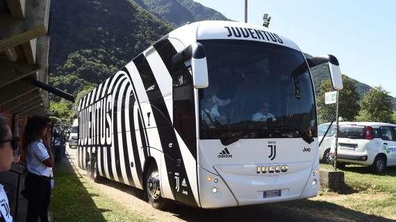La Juve rientra da Parma, oggi allenamento alla Continassa