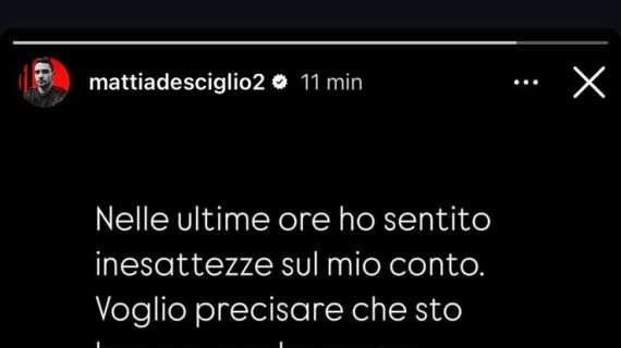 De Sciglio: ''La mia non convocazione è stata solo una scelta della società''