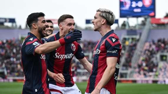 Adesso il Bologna fa paura: 3-0 alla Salernitana e -2 dalla Juve