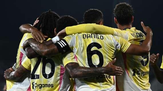 Sponsor di maglia provvisorio per la Juve nel corso della sfida in famiglia