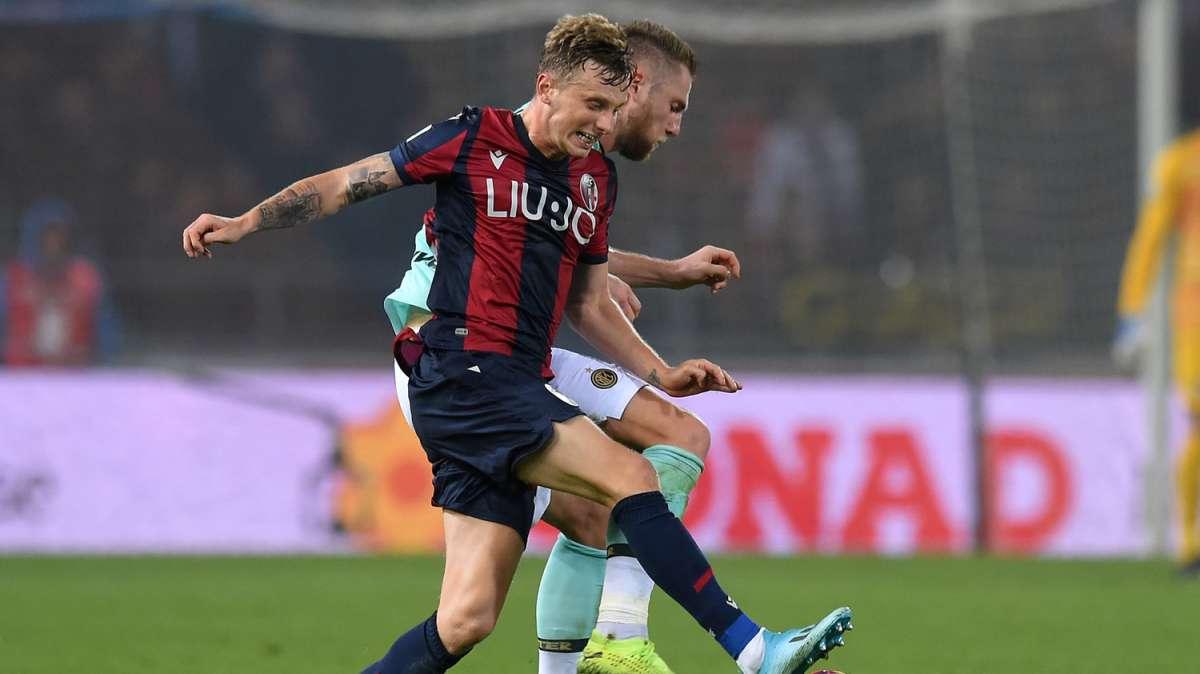 Krejci alle prese con l'uomo in barriera..finto!!!