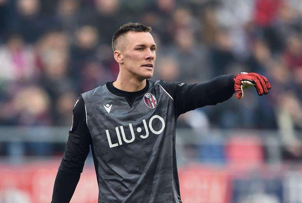 Skorupski in allenamento aspettando che ricominci la serie A