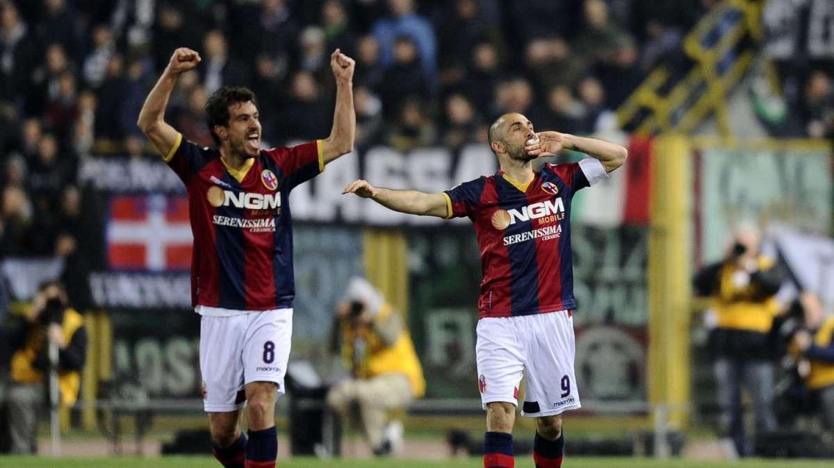 #BFCJuventus: la rete del vantaggio siglata da Marco Di Vaio al Dall'Ara