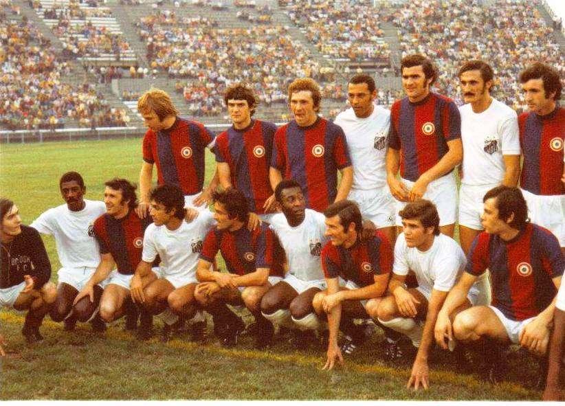 Pel&egrave; al Dall'Ara con il Santos
