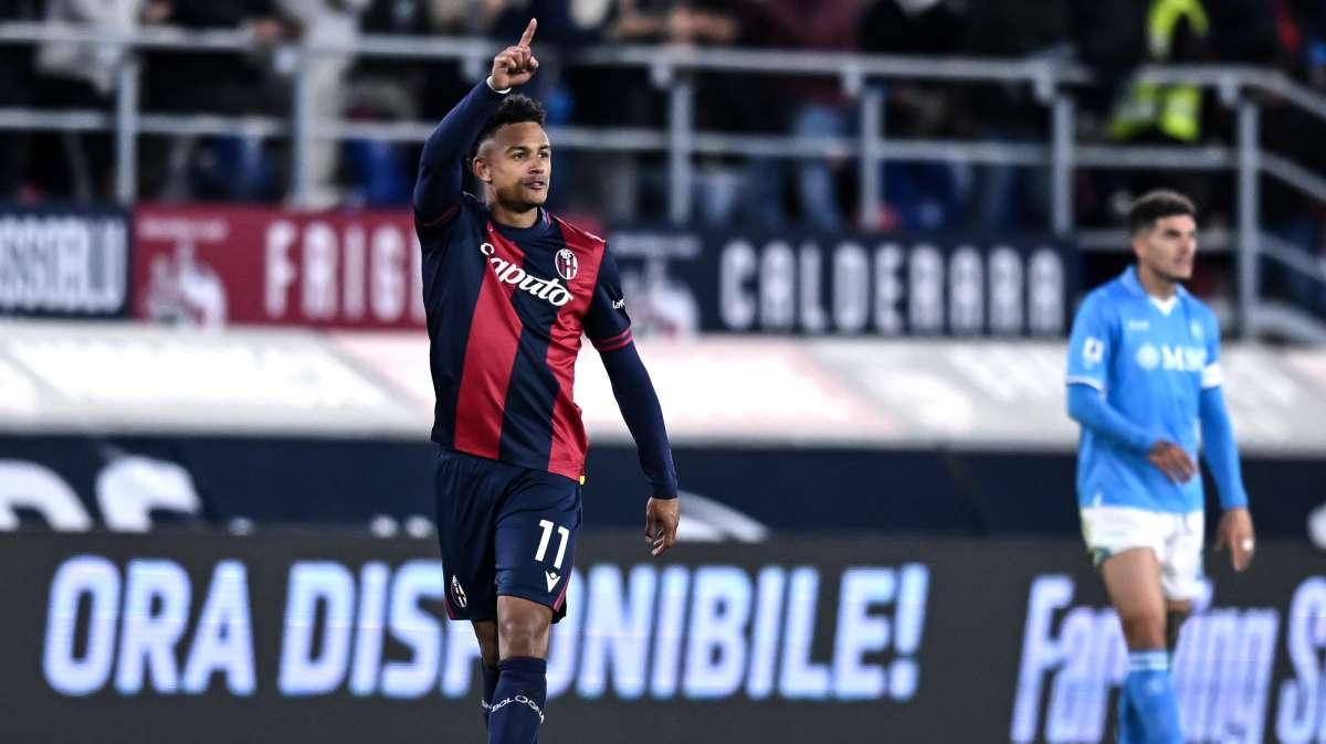 Le pagelle di Bologna-Napoli: Ndoye su tutti, Dallinga passo indietro