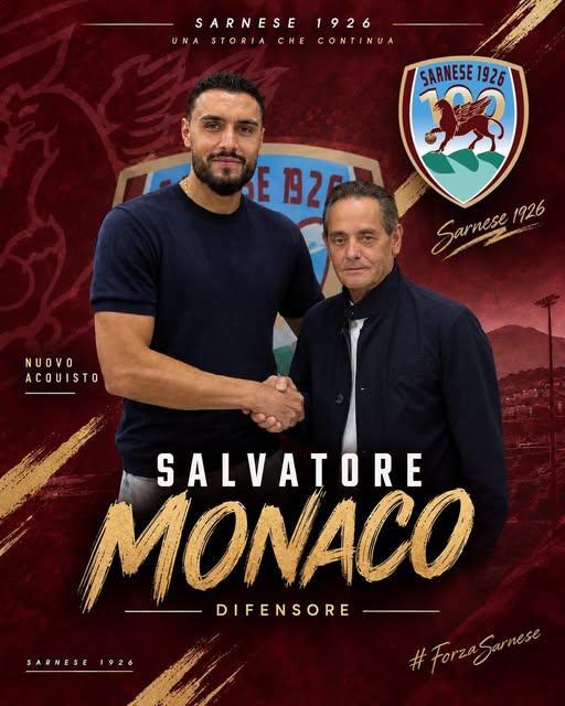 UFFICIALE-Sarnese,  ecco Salvatore Monaco