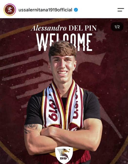 UFFICIALE- Salernitana,  ecco Alessandro Del Pin