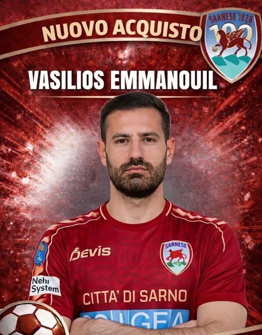 UFFICIALE-Sarnese, ecco Emmanouil  Vasilios