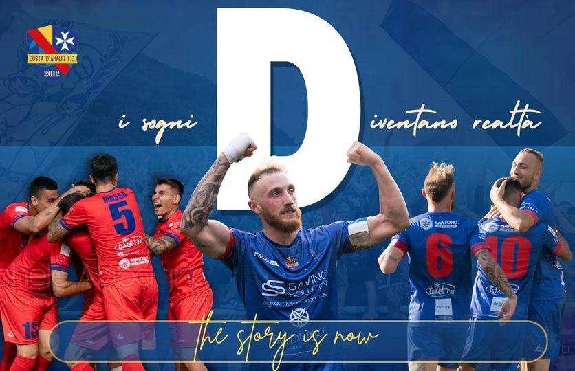 Il Costa d'Amalfi è in Serie D, biancazzurri promossi