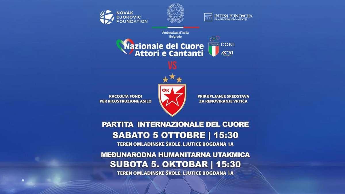 Belgrado, la Nazionale del Cuore Attori e Cantanti in campo per la solidarietà