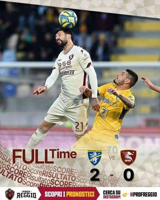 Frosinone-Salernitana: granata ancora sconfitti