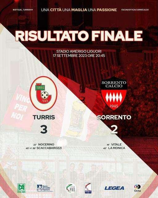 Turris-Sorrento 3-2 : ancora una vittoria corallina 