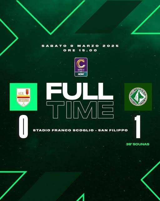 L’Avellino vince a  Messina: 1-0 , Sounas regala la quarta vittoria di fila 