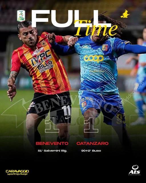 Finale amaro per la Strega, il Catanzaro la riprende al 93’