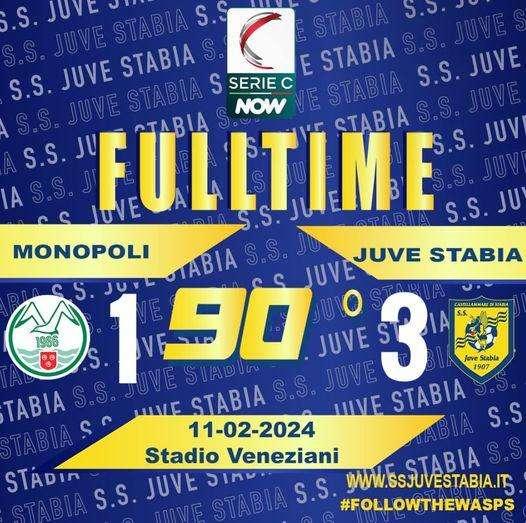 La Juve Stabia sbanca il Veneziani di Monopoli 
