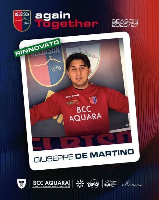 UFFICIALE-Gelbison,ecco il mediano Giuseppe De Martino