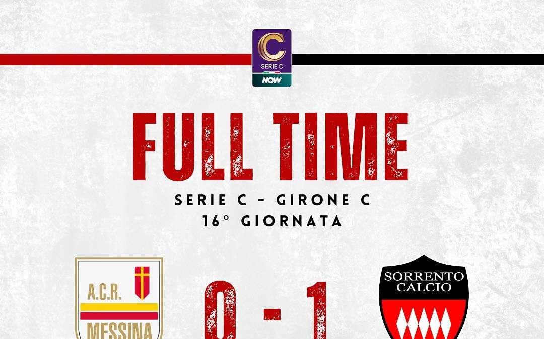 Sorrento corsaro a Messina: 0-1 per i costieri al Franco Scoglio