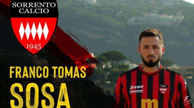 Sorrento: tesserato Franco Tomas Sosa, attaccante argentino