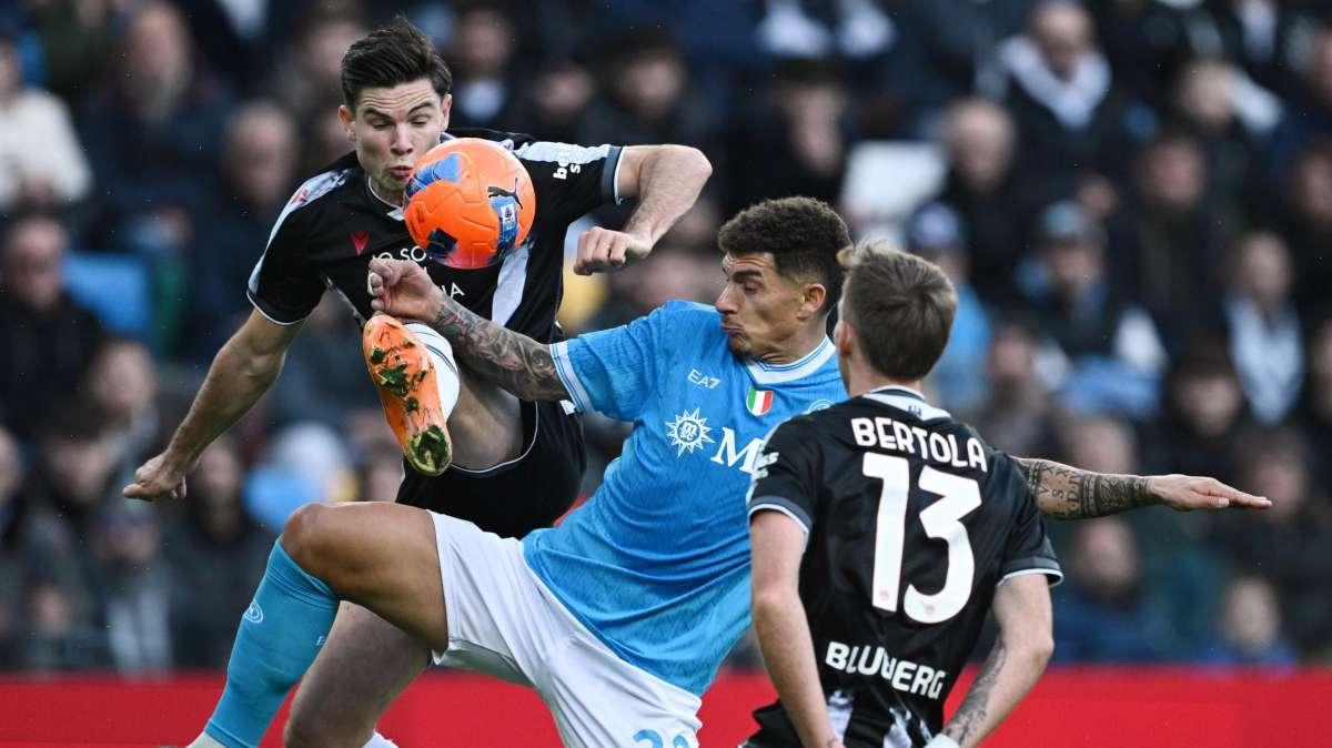 Serie A, Udinese-Napoli 1-0: Ekkelenkamp manda ko Conte