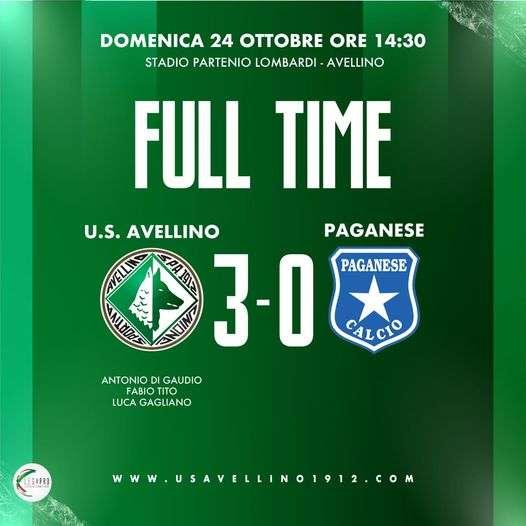I lupi di Braglia si aggiudicano il derby: Avellino-Paganese 3-0