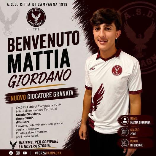 UFFICIALE- ASD Cimitile, ecco Mattia Giordano