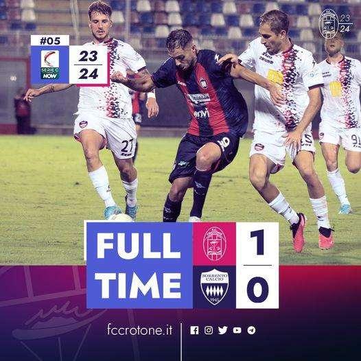 Crotone, torna il sorriso: basta un gol per battere il Sorrento