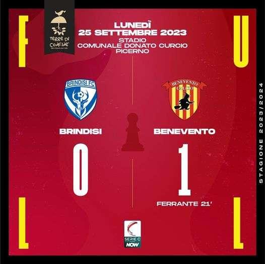Brindisi - Benevento 0-1: ci pensa  Ferrante