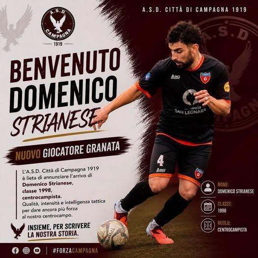 UFFICIALE-ASD Campagna , ecco Domenico Strianese