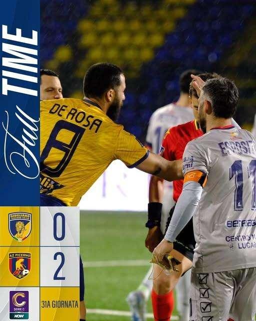 Giugliano-Picerno 0-2: terza vittoria esterna per i melandrini