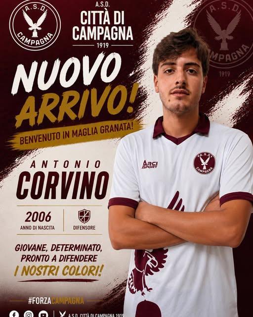 UFFICIALE-ASD Città di campagna,ecco Corvino