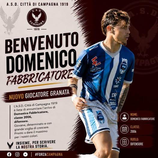 UFFICIALE- ASD Campagna, ecco Domenico Fabbricatore