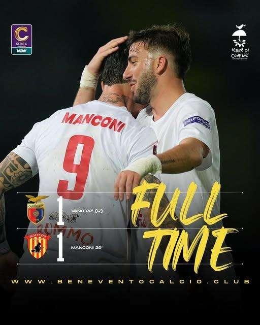 Casertana-Benevento 1-1, ancora una mancata vittoria per la Strega