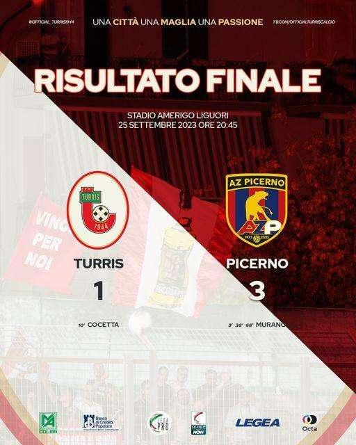 Primo stop per la Turris, il Picerno sbanca il Liguori