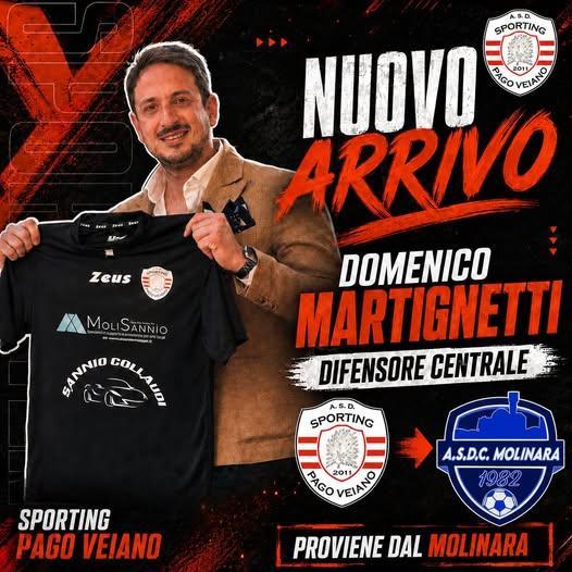 UFFICIALE- Sporting Pago Veiano, ecco il difensore Martignetti