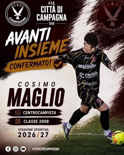 UFFICIALE-ASD Campagna , ecco i Cosimo Maglio