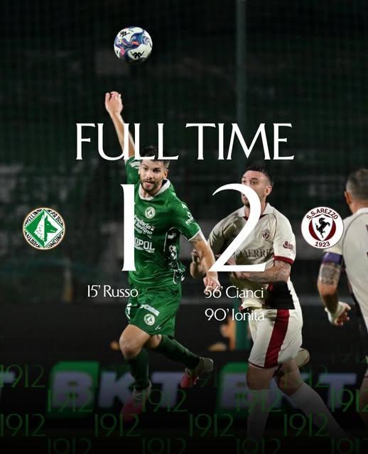 Avellino-Arezzo 1-2: esordio amaro al Partenio
