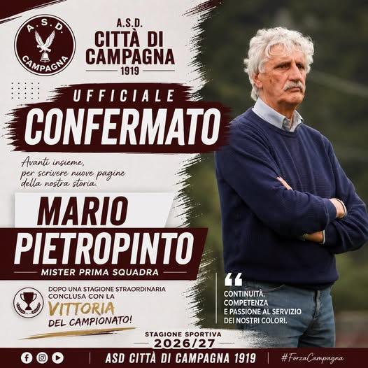 UFFICIALE-ASD Città di campagna, Pietropinto neo allenatore