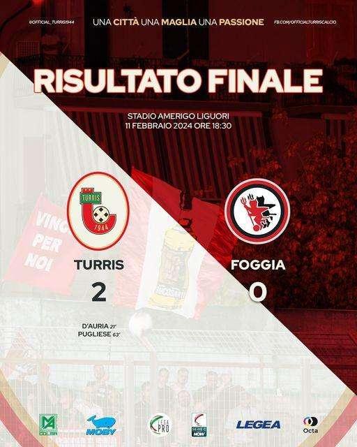La Turris ritrova il successo, steso il Foggia