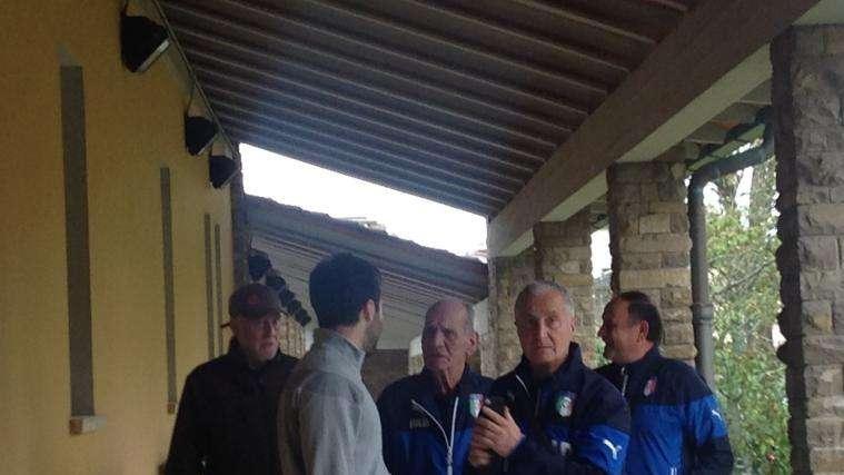Pepito Rossi a Coverciano, colloquio con lo staff azzurro per un test di valutazione muscolare