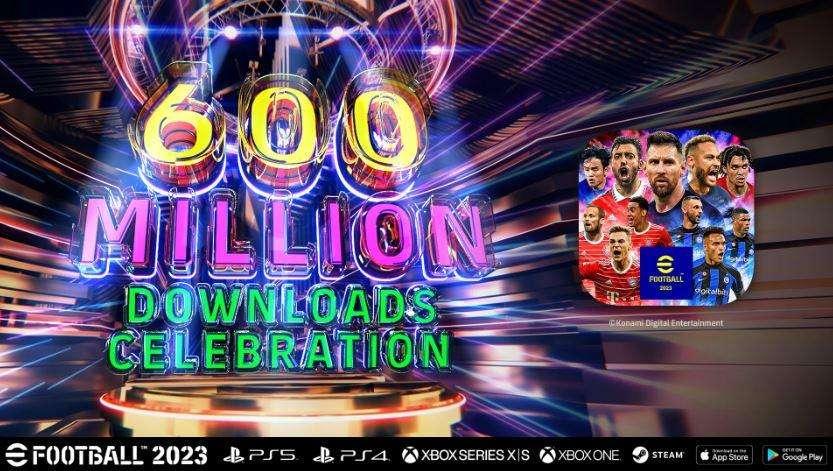eFootball 2023 supera i 600M di download in tutto il mondo