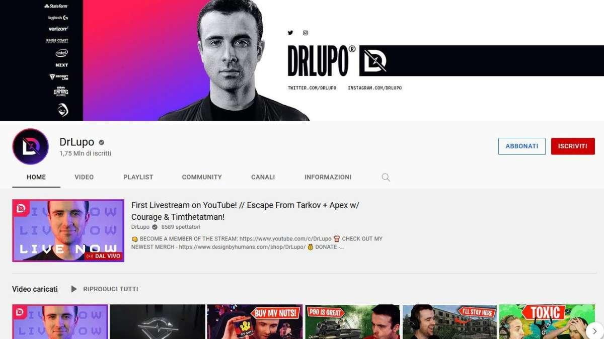 Lo streamer DrLupo lascia Twitch in favore di YouTube
