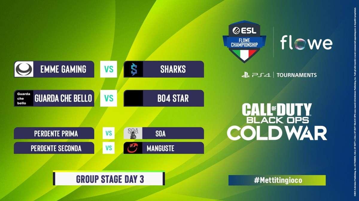 ESL Flowe Championship, stasera si conclude il GroupStage delle sfide Call of Duty