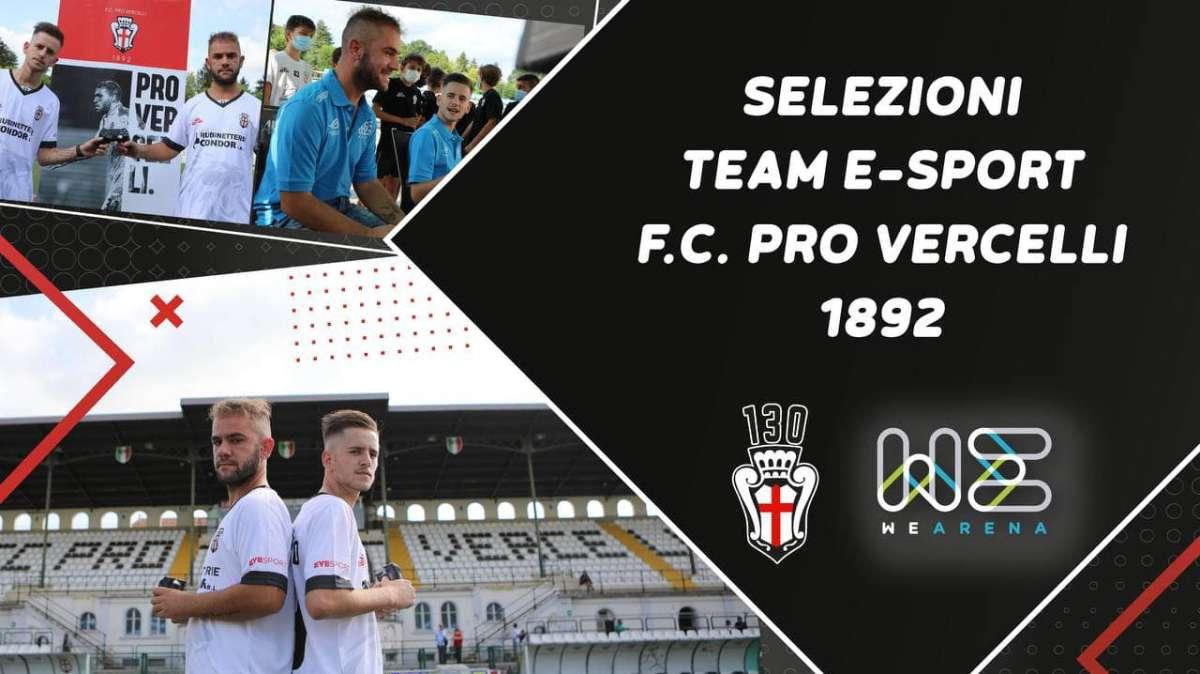 Pro Vercelli, nuova selezione player per il proprio Team Esport su FIFA 23