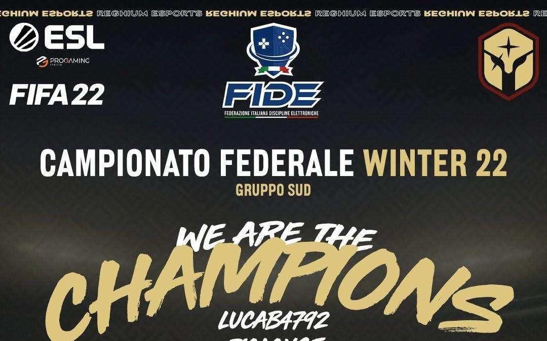 Winter 22, la matematica celebra Reghium Esports 