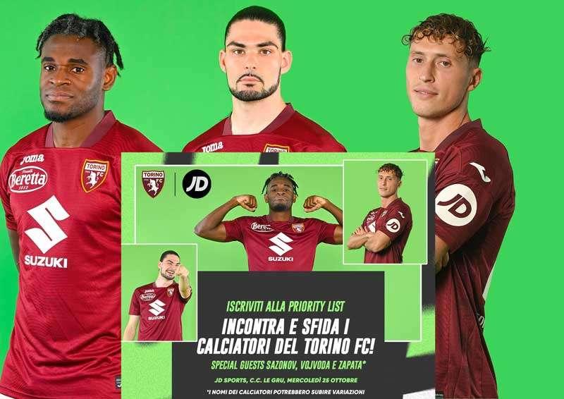 JD sfida i giocatori di calcio del Torino FC in una giornata all’insegna del gaming