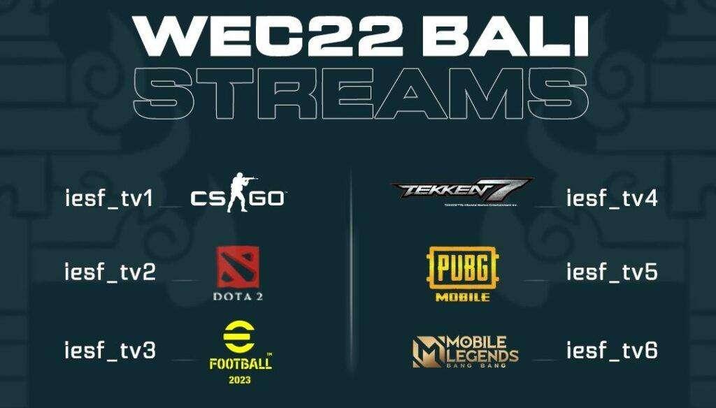 World Esports Championship Bali 2022, istruzioni per l'uso