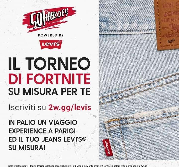 Levi’s 501 Heroes, il torneo di Fortnite aperto a tutti