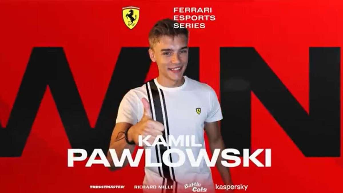 Ferrari Esports Series, Pawlowski si impone: "Il mio più grande obiettivo del 2021"