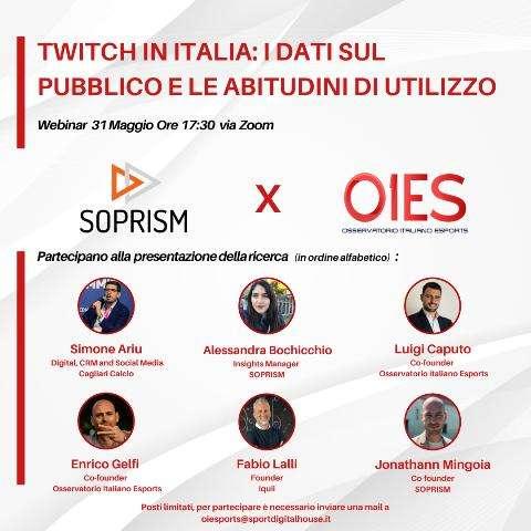 Evento OIES, Twitch in Italia: i dati sul pubblico e le abitudini di utilizzo