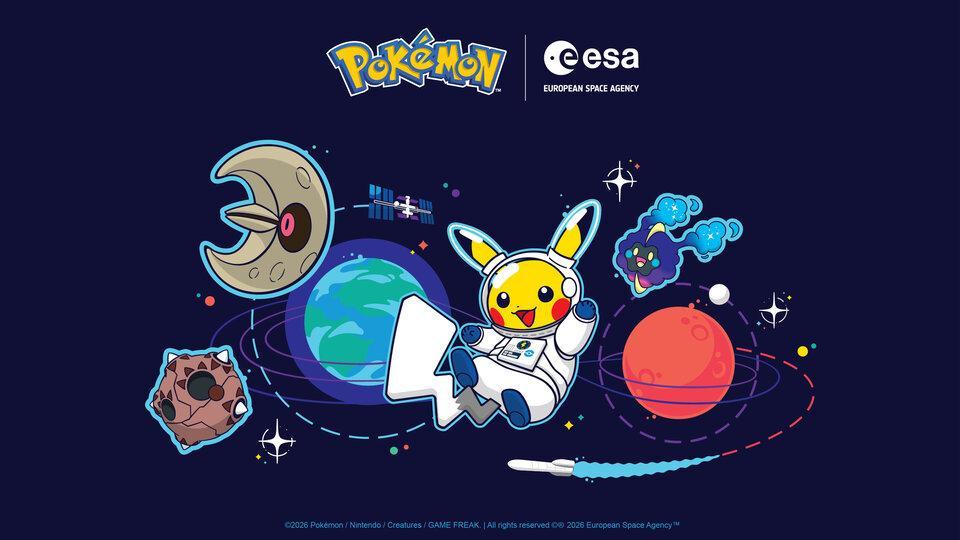 Pokémon e ESA insieme per lo spazio: la mostra arriva anche a Lucca Comics & Games 2026